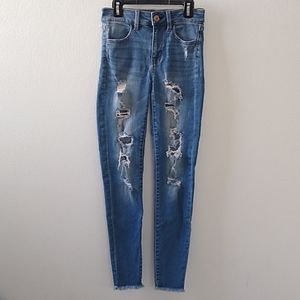 American Eagle Jean Super Stretch Hi-Rise Jegging Size 0
